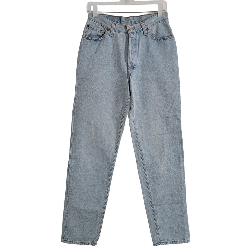 Vintage Levi Strauss Light Wash Button Fly High Rise Tapered Mom Jean Size 11